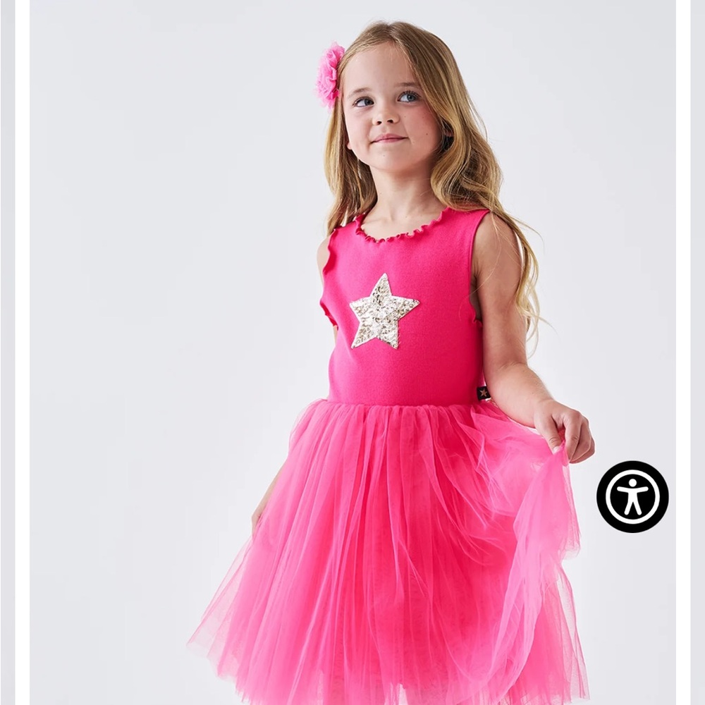 NWT Petie Hailey Girls' Pink Tulle Star Dress